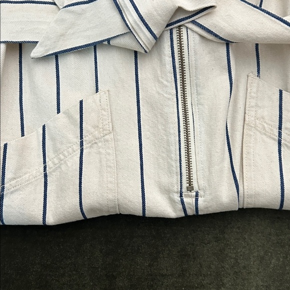 Anthropologie Navy and Cream Striped Jumpsuit - Picture 4 of 15